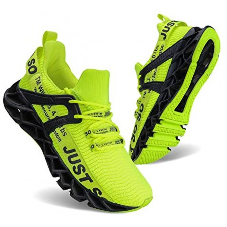 Mens Athletic Walking Blade Running Tennis Shoes Fashion Sneakers Green